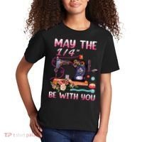 May The 14 Be With You Sewing Machine Quilting Kids T-Shirt thumb 2