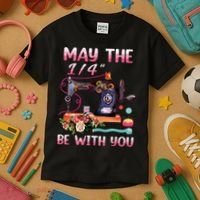 May The 14 Be With You Sewing Machine Quilting Kids T-Shirt thumb 3