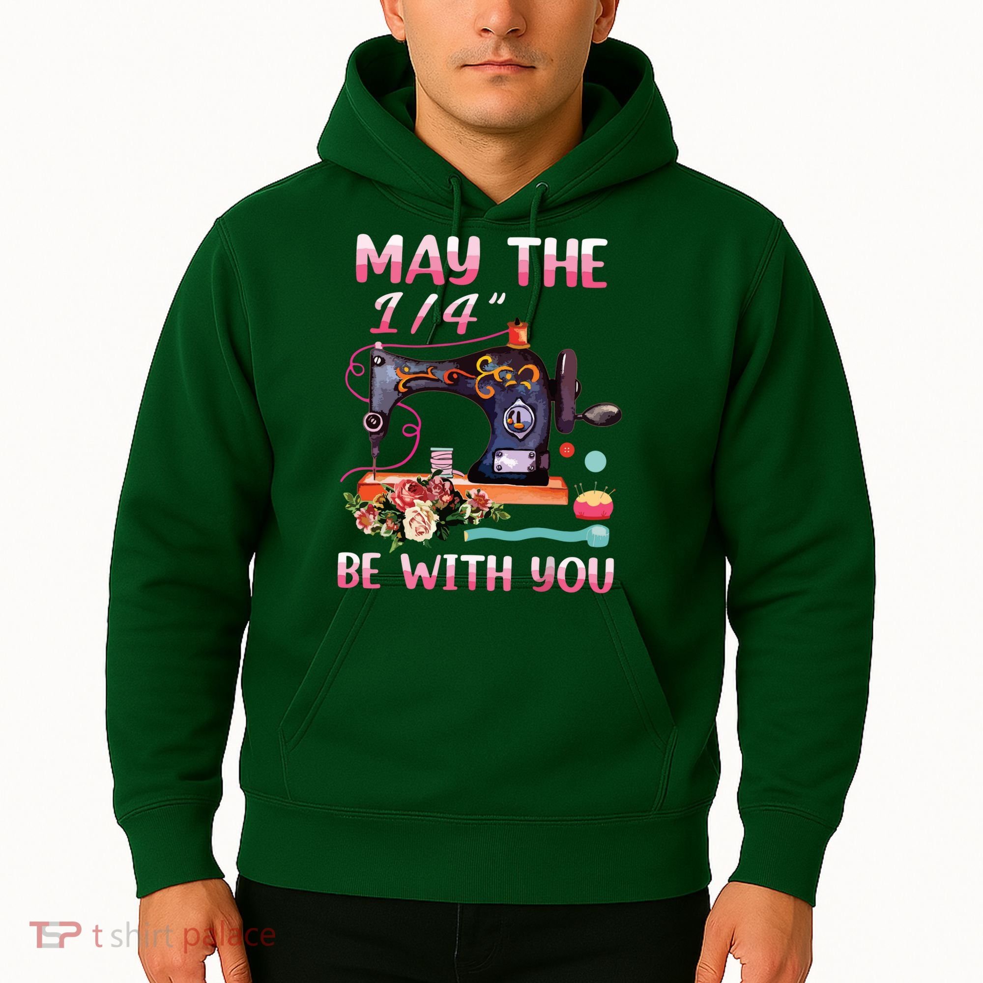 May The 14 Be With You Sewing Machine Quilting Hoodie