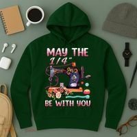 May The 14 Be With You Sewing Machine Quilting Hoodie thumb 3