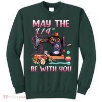 May The 14 Be With You Sewing Machine Quilting Sweatshirt thumb 0