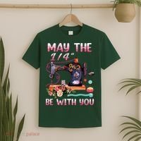 May The 14 Be With You Sewing Machine Quilting T-Shirt thumb 2