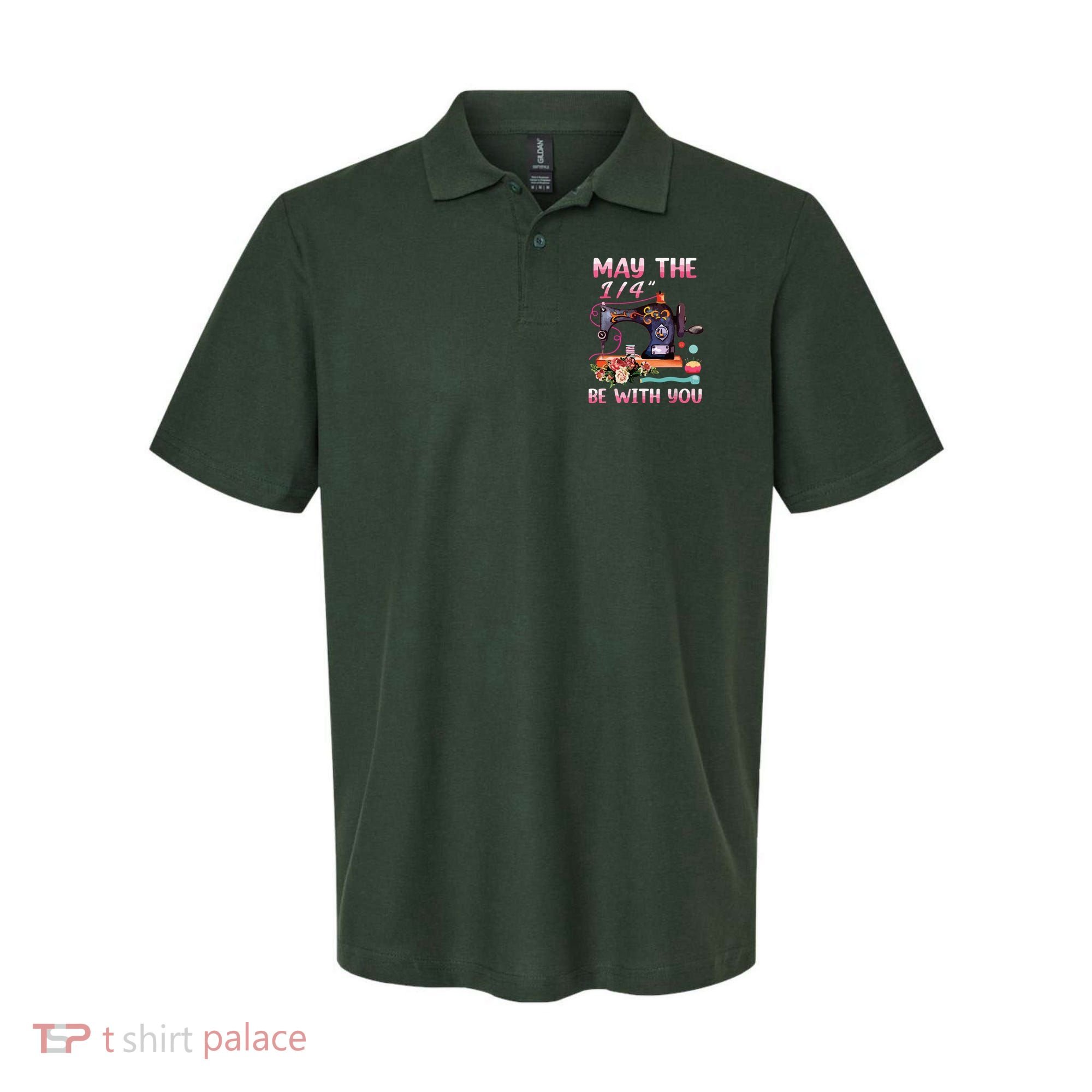 May The 14 Be With You Sewing Machine Quilting Polo