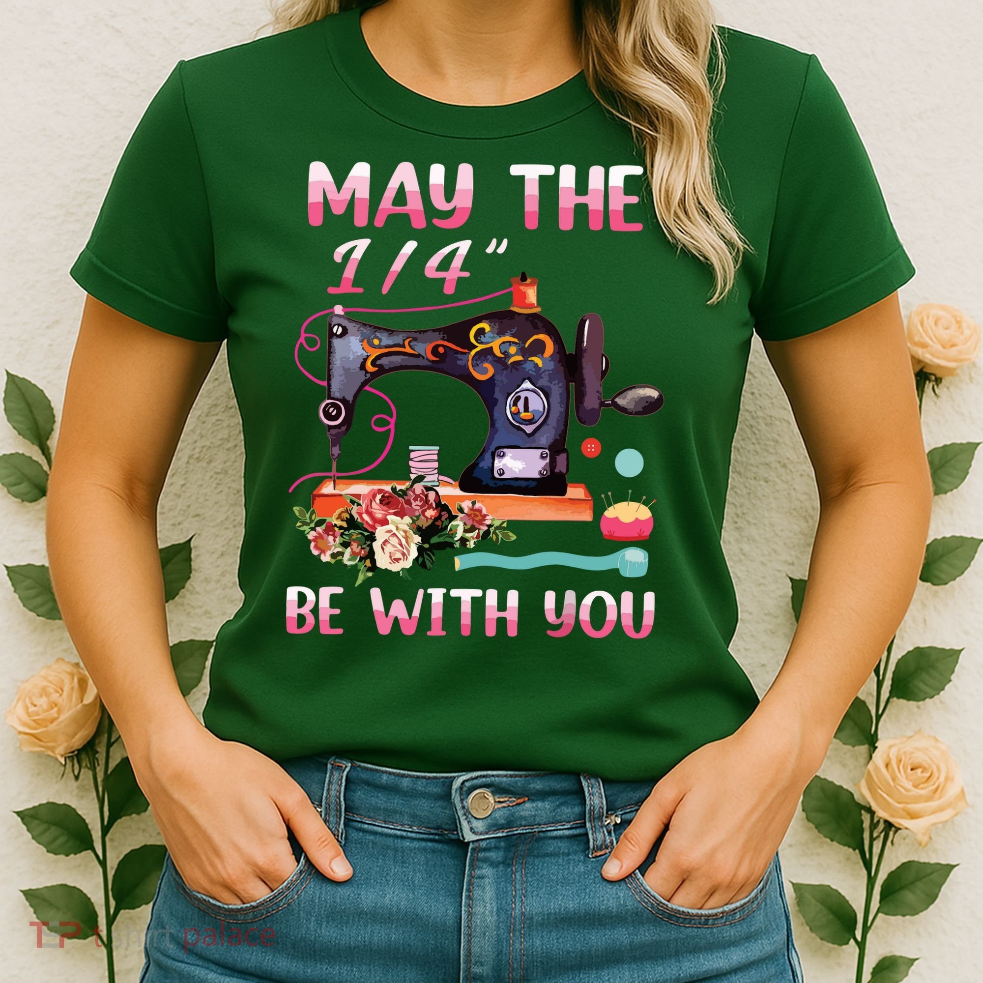 May The 14 Be With You Sewing Machine Quilting Women's T-Shirt
