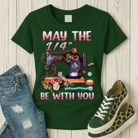 May The 14 Be With You Sewing Machine Quilting Women's T-Shirt thumb 3