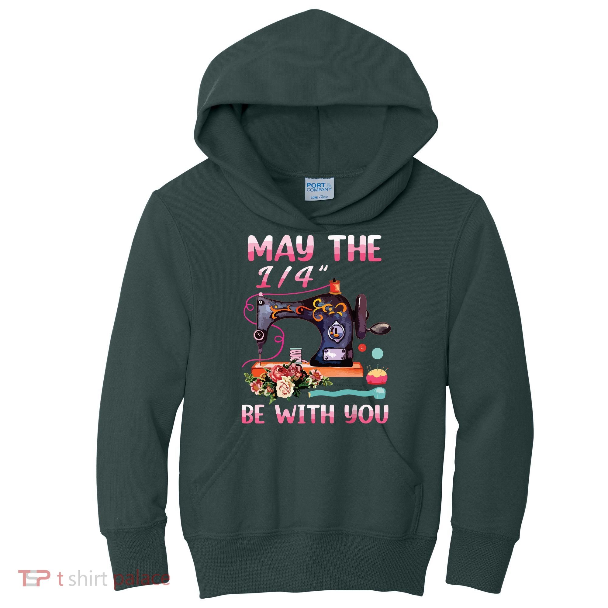May The 14 Be With You Sewing Machine Quilting Kids Hoodie