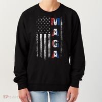 Maga Trump 2024 Us Flag American Women's Sweatshirt thumb 0