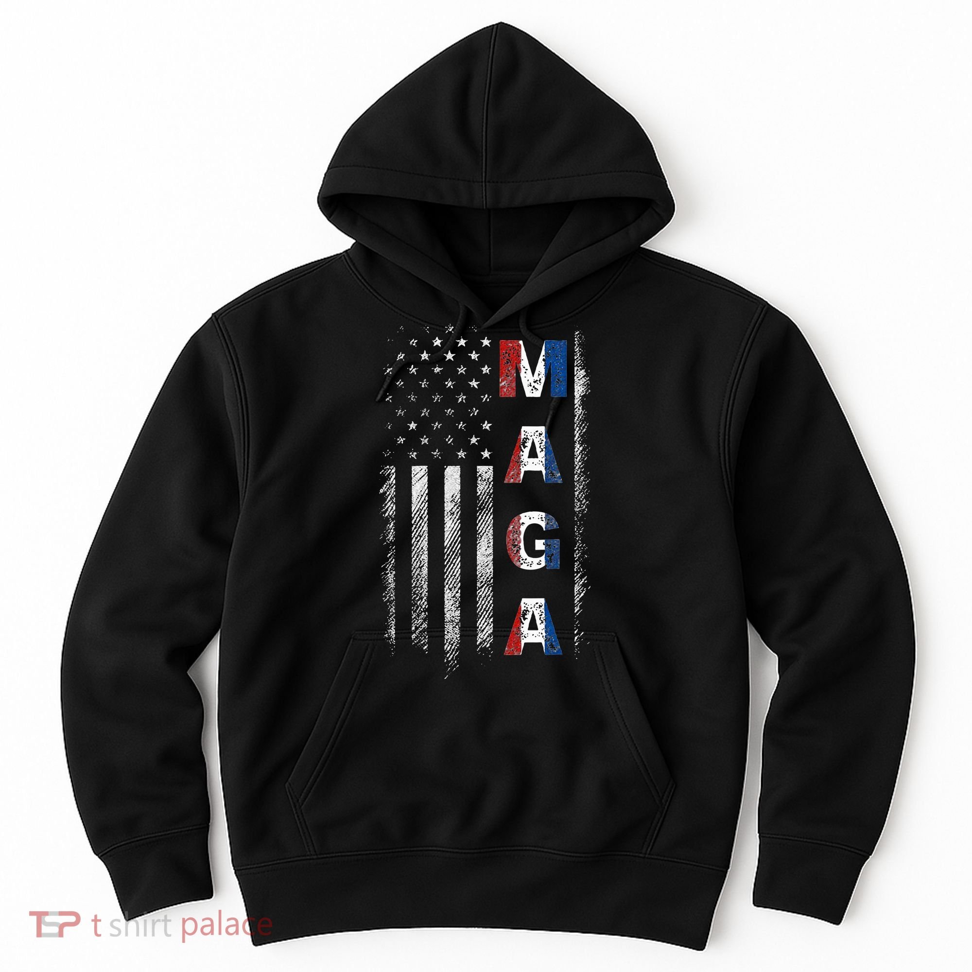 Maga Trump 2024 Us Flag American Hoodie