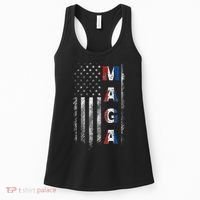 Maga Trump 2024 Us Flag American Women's Tank Top thumb 0