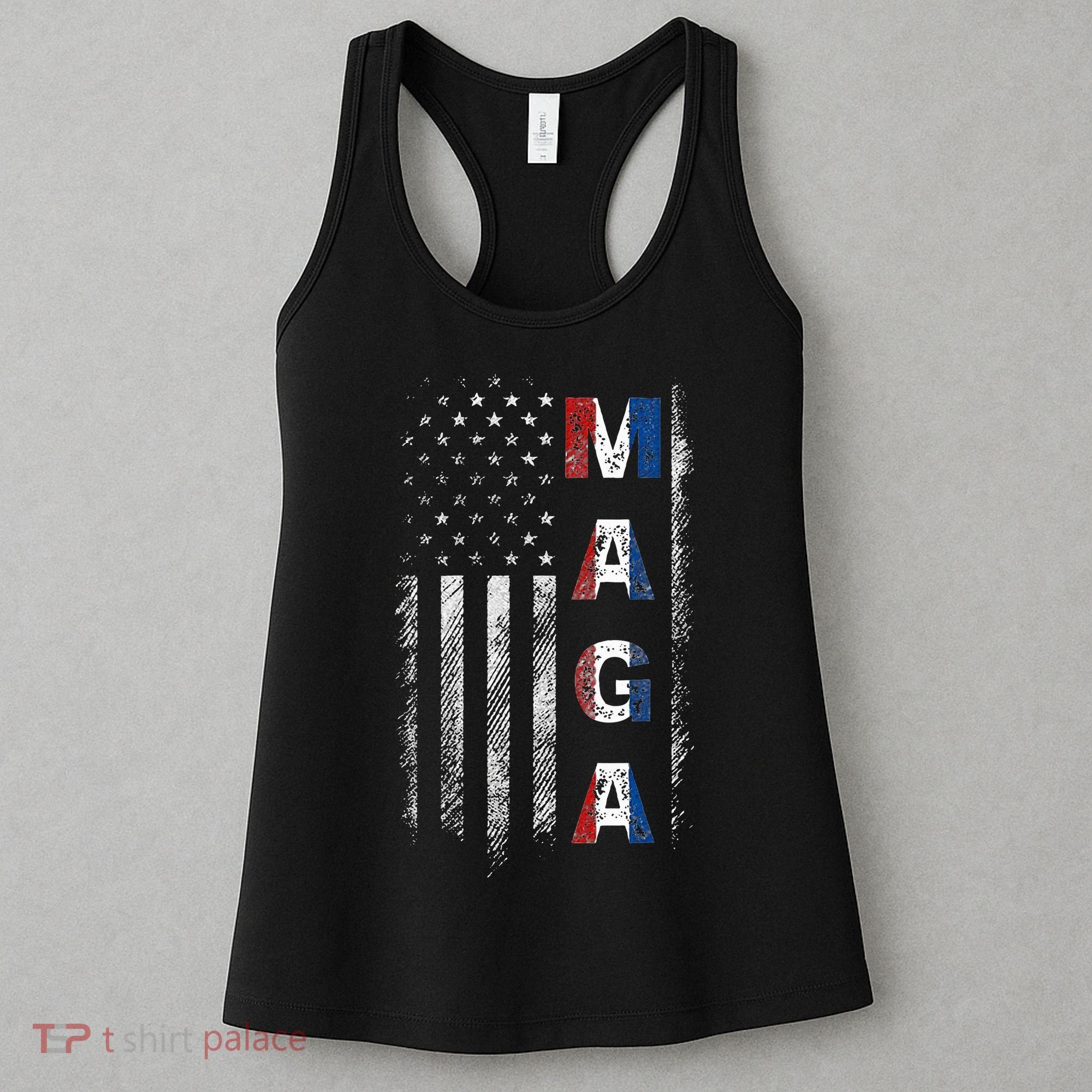 Maga Trump 2024 Us Flag American Women's Tank Top