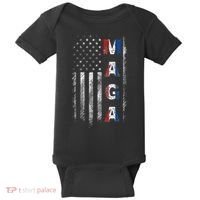 Maga Trump 2024 Us Flag American Baby Bodysuit thumb 0