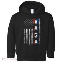 Maga Trump 2024 Us Flag American Toddler Hoodie thumb 0