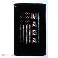 Maga Trump 2024 Us Flag American Golf Towel thumb 0