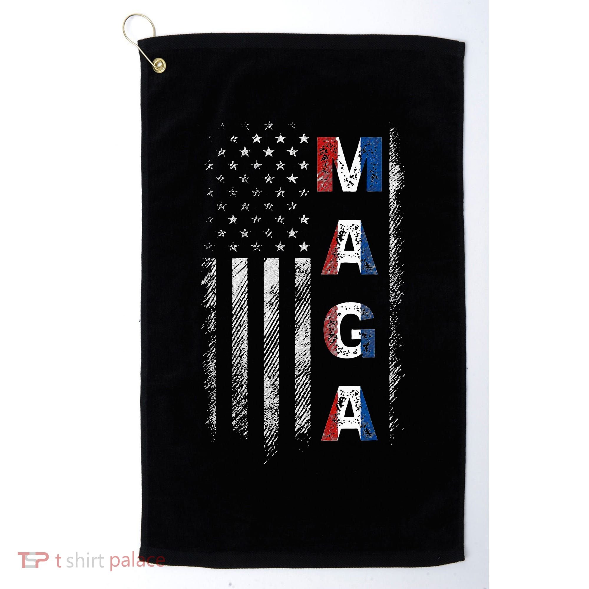 Maga Trump 2024 Us Flag American Golf Towel