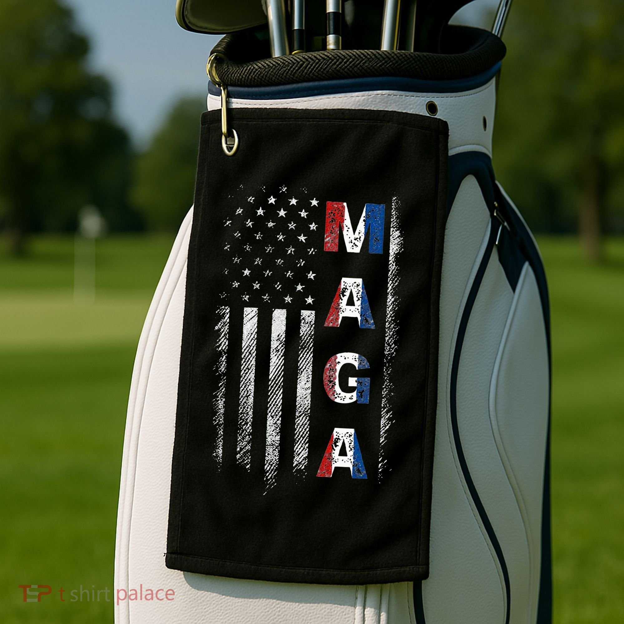 Maga Trump 2024 Us Flag American Golf Towel