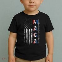 Maga Trump 2024 Us Flag American Toddler T-Shirt thumb 2