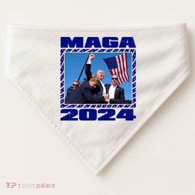 Maga Trump 2024 USA-Made Doggie Bandana