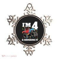 Monster Truck 4th Birthday Boy 4 Four Year Old Ornament thumb 0