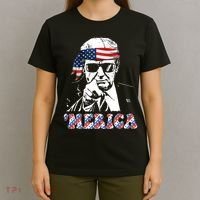 Merica Trump 4th Of July American Flag Festive T-Shirt thumb 4