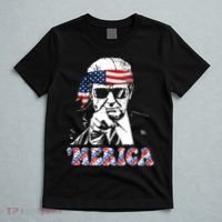 Merica Trump 4th Of July American Flag Festive T-Shirt thumb 5