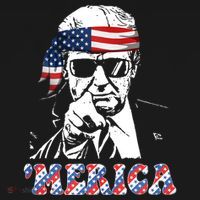Merica Trump 4th Of July American Flag Festive T-Shirt thumb 7