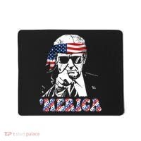 Merica Trump 4th Of July American Flag Festive Mousepad thumb 0