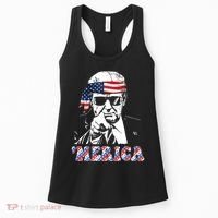 Merica Trump 4th Of July American Flag Festive Women's Tank Top thumb 0