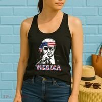 Merica Trump 4th Of July American Flag Festive Women's Tank Top thumb 2