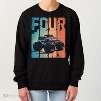 Monster Truck 4th Birthday Women's Sweatshirt thumb 0