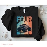 Monster Truck 4th Birthday Sweatshirt thumb 2
