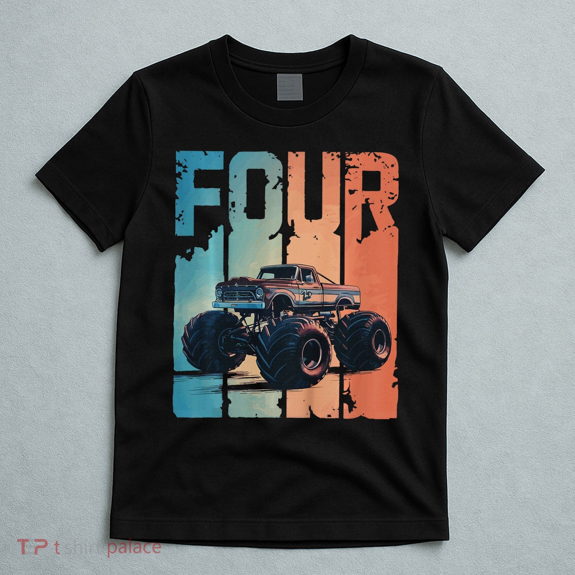 Monster Truck 4th Birthday T-Shirt
