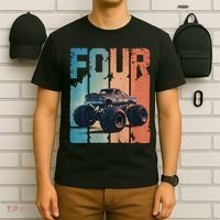 Monster Truck 4th Birthday T-Shirt thumb 6