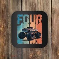 Monster Truck 4th Birthday Coaster thumb 0