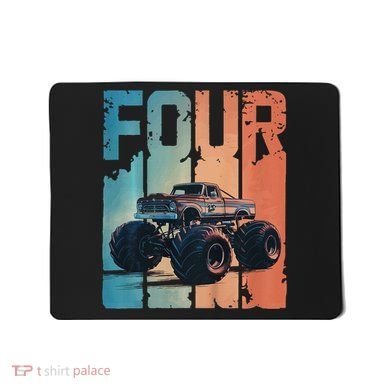 Monster Truck 4th Birthday Mousepad