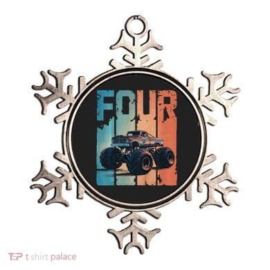 Monster Truck 4th Birthday Ornament