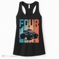Monster Truck 4th Birthday Women's Tank Top thumb 0