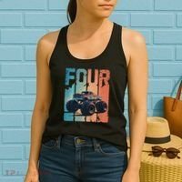 Monster Truck 4th Birthday Women's Tank Top thumb 2