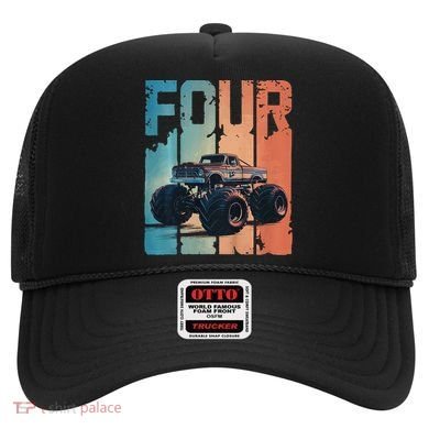 Monster Truck 4th Birthday Hat