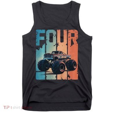 Monster Truck 4th Birthday Tank Top