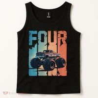Monster Truck 4th Birthday Tank Top thumb 2