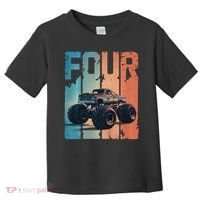 Monster Truck 4th Birthday Toddler T-Shirt thumb 0