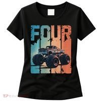 Monster Truck 4th Birthday Women's T-Shirt thumb 0