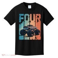 Monster Truck 4th Birthday Kids T-Shirt thumb 0
