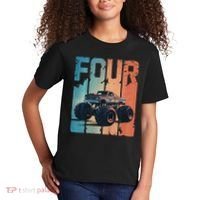 Monster Truck 4th Birthday Kids T-Shirt thumb 2