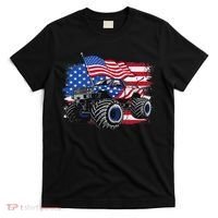 Monster Truck 4th Of July American Flag Usa T-Shirt thumb 0