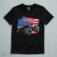 Monster Truck 4th Of July American Flag Usa T-Shirt thumb 5