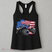 Monster Truck 4th Of July American Flag Usa Women's Tank Top thumb 3