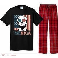 Merica Trump 4th Of July American Flag Republican Pajama Set thumb 0