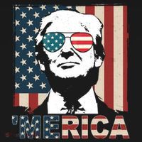 Merica Trump 4th Of July American Flag Republican Pajama Set thumb 2