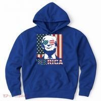 Merica Trump 4th Of July American Flag Republican Hoodie thumb 0